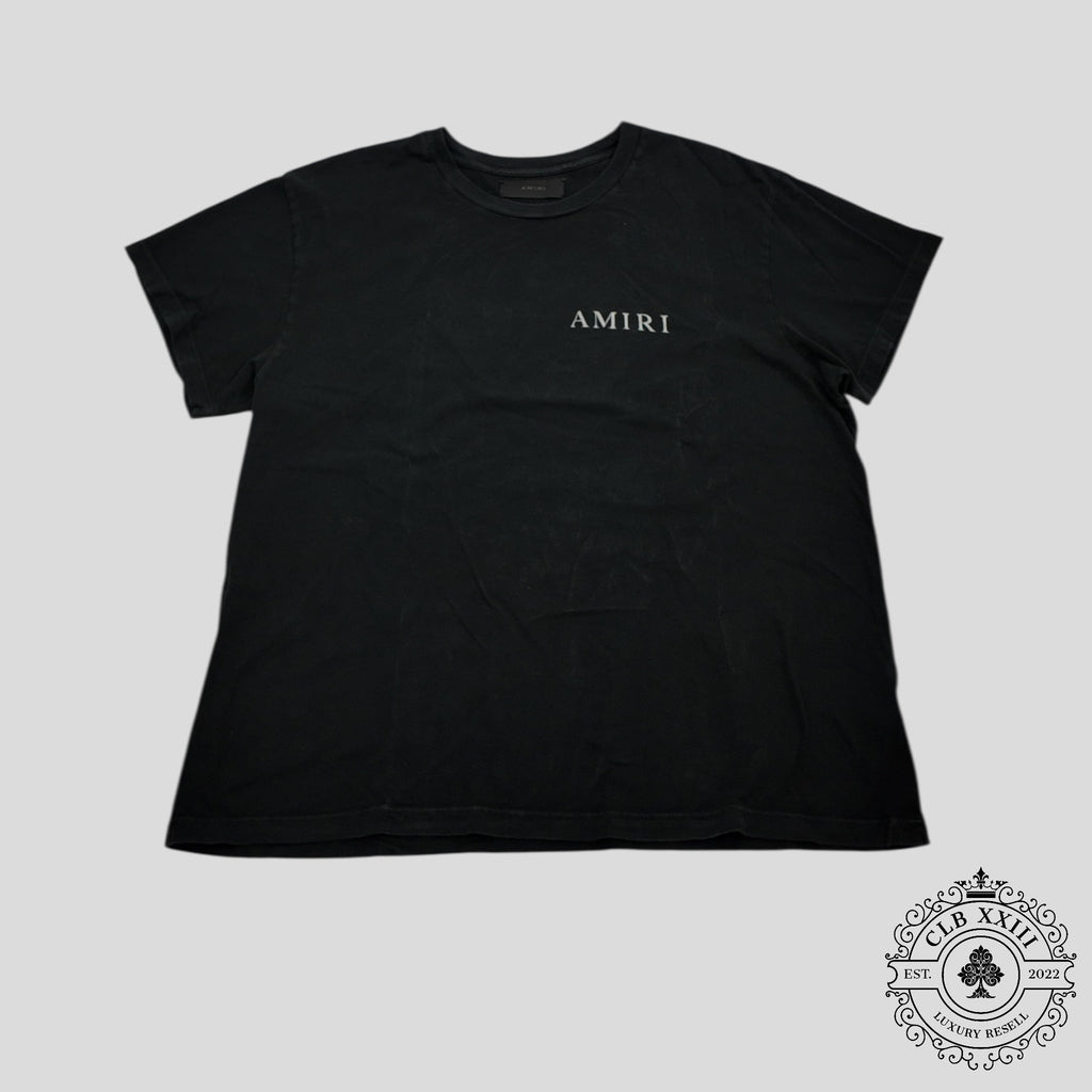 Amiri Flower Tee in Black
