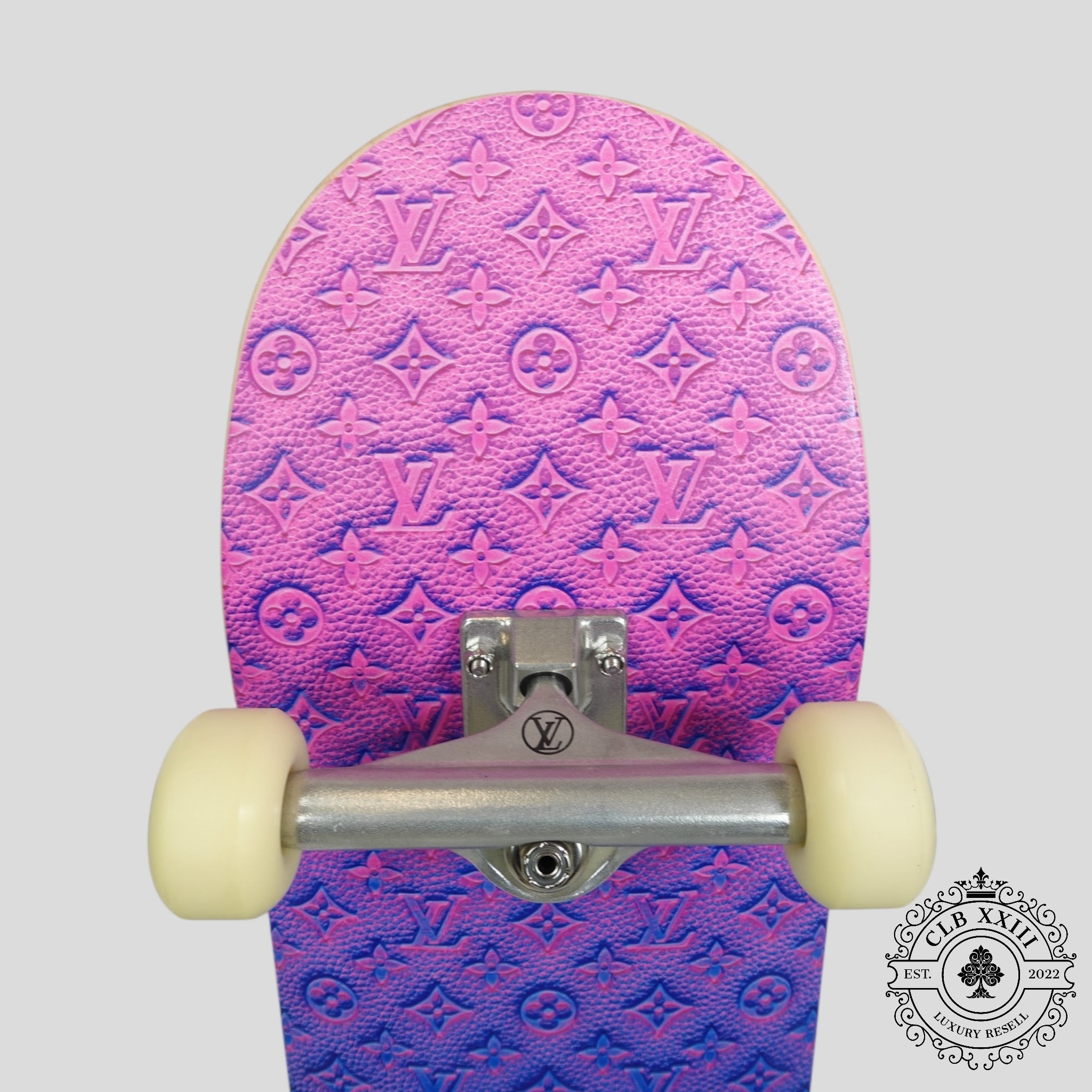 Louis Vuitton Pink & Blue Illusion Monogram Skateboard